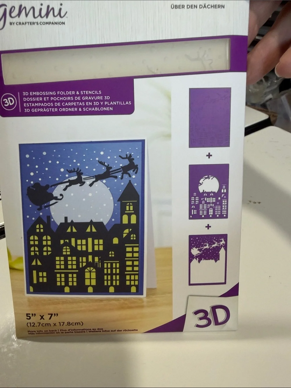 Crafters Companion Lot of 3 Holiday 3D Embossing Folders